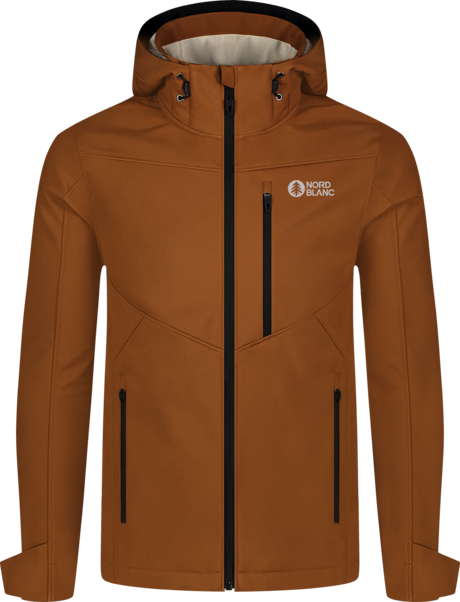 Men's brown softshell jacket with fleece RASP