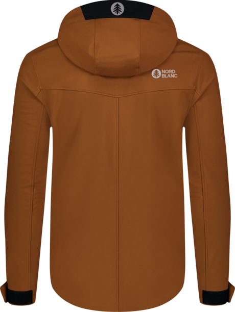 Men's brown softshell jacket with fleece RASP