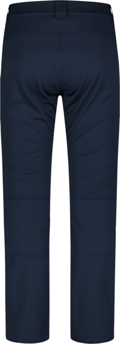 Men's blue softshell waterproof pants with fleece THORN