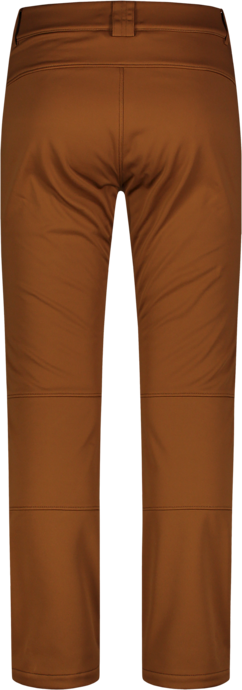 Men's brown softshell waterproof pants with fleece THORN