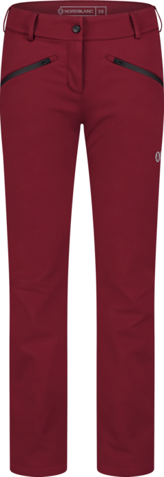 Women's wine red softshell waterproof pants with fleece SWEEP