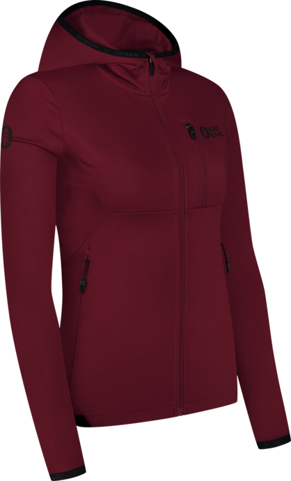 Women's wine red powerfleece jacket MIRE