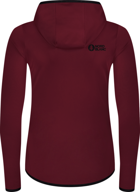 Women's wine red powerfleece jacket MIRE