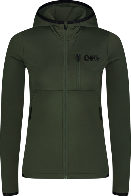 Women's green powerfleece jacket MIRE
