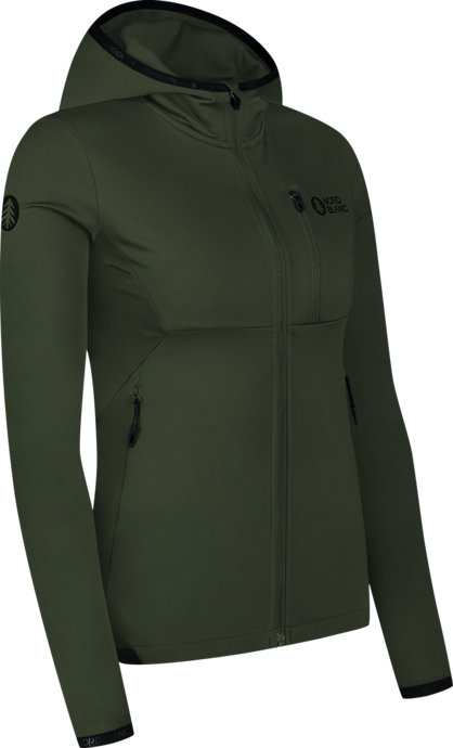 Women's green powerfleece jacket MIRE