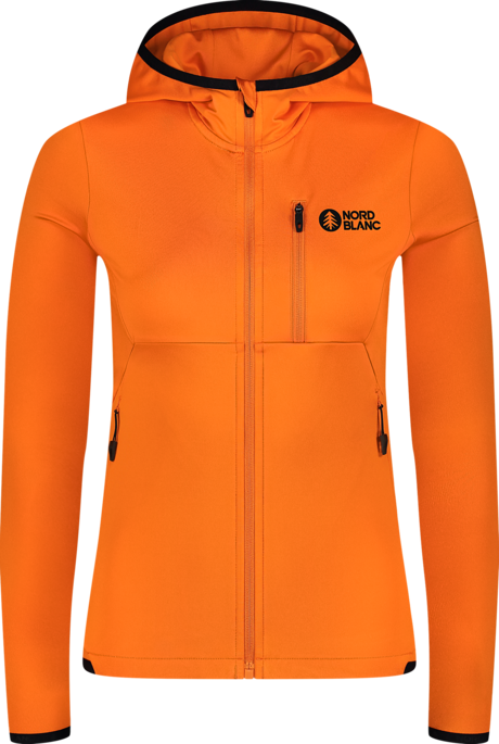 Women's orange powerfleece jacket MIRE