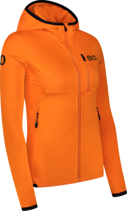 Women's orange powerfleece jacket MIRE
