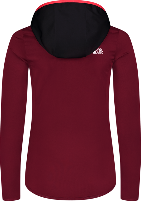 Women's wine red powerfleece jacket HEMERA