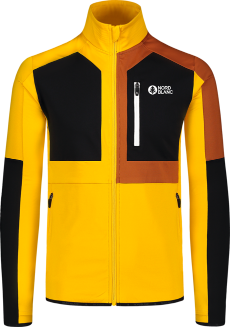 Men's yellow powerfleece jacket AETHER
