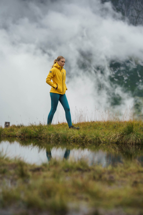 Sárga női softshell dzseki/kabát TARN
