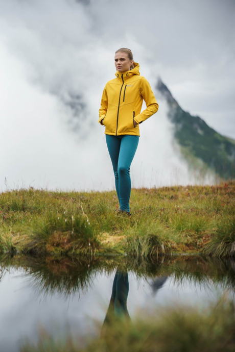 Sárga női softshell dzseki/kabát TARN