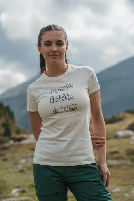 Biele dámske tričko z organickej bavlny RESCUE