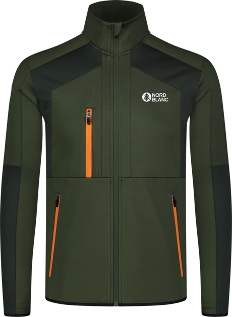 Hanorac din powerfleece verde pentru bărbați LOAM