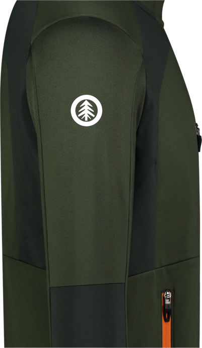Hanorac din powerfleece verde pentru bărbați LOAM