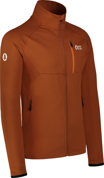 Men's brown powerfleece jacket MARSH
