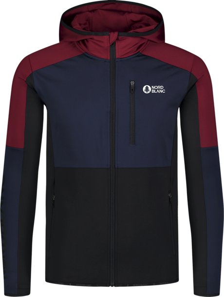 Men's wine red powerfleece jacket MOONGLADE