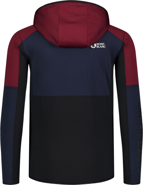 Men's wine red powerfleece jacket MOONGLADE