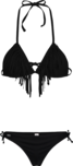Women's black bikini bottom FRINGE