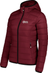 Women's wine red quilted jacket MOMENT