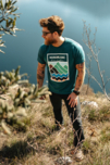 Men's green cotton t-shirt COLOUR