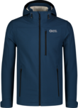 Men's blue waterproof softshell jacket with fleece AUDACIOUS