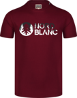 Men's wine red cotton t-shirt SHADOWING