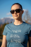 Damen Bio-Baumwolle T-Shirt blau RESCUE