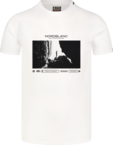 Herren Baumwolle T-Shirt weiß ALONE