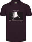 Herren Baumwolle T-Shirt lila ALONE