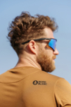 Men's brown functional t-shirt WORLD