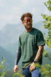 Men's green organic cotton t-shirt RUMBLE