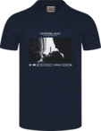 Herren Baumwolle T-Shirt blau ALONE