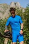 Plavi muški biciklistički dres WONDERMENT