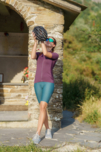 Women's green bike shorts ATLAS