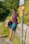 Women's green bike shorts ATLAS