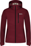 Women's wine red softshell jacket with fleece TARN
