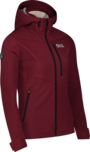 Women's wine red softshell jacket with fleece TARN