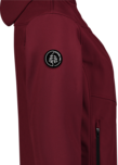 Women's wine red softshell jacket with fleece TARN