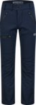 Men's blue softshell waterproof pants with fleece THORN