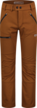 Men's brown softshell waterproof pants with fleece THORN