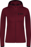 Women's wine red powerfleece jacket MIRE
