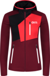 Women's wine red powerfleece jacket HEMERA