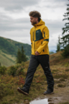 Men's yellow softshell jacket with fleece BRUME