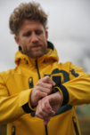 Men's yellow softshell jacket with fleece BRUME