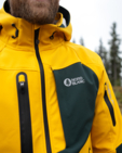 Men's yellow softshell jacket with fleece BRUME