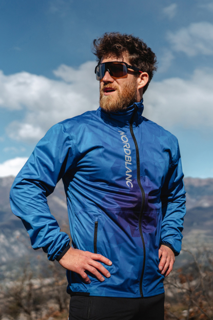 Men s blue softshell jacket RESILIENT NORDBLANC