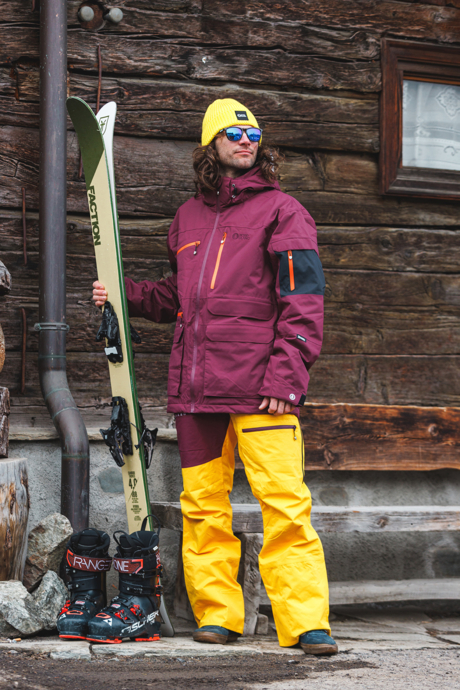 Pantaloni de schi și snowboard galbeni pentru bărbați OFF-PISTE