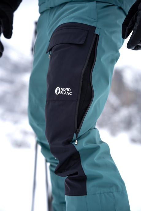 Pantaloni de schi și snowboard verzi pentru bărbați PLOW