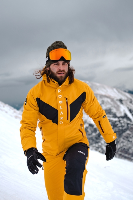 Pantaloni de schi și snowboard galbeni pentru bărbați PLOW