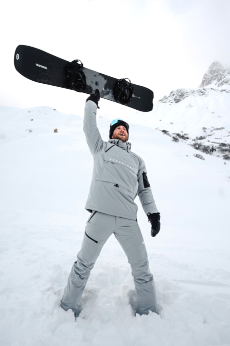 Pantaloni de schi gri pentru bărbați FROSTED